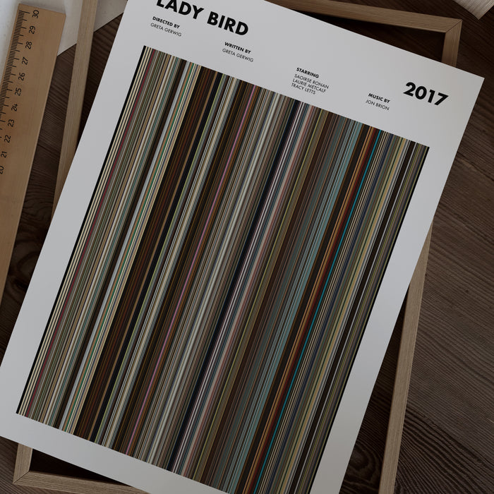 Lady Bird Movie Barcode Poster