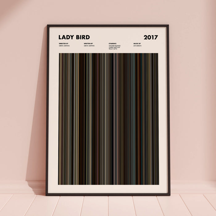 Lady Bird Movie Barcode Poster