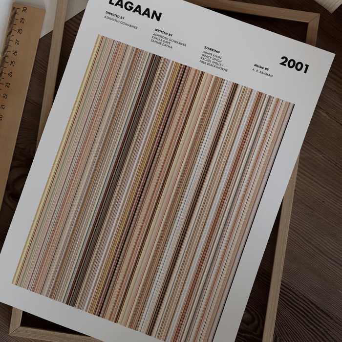 Lagaan Movie Barcode Poster