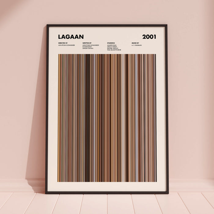 Lagaan Movie Barcode Poster