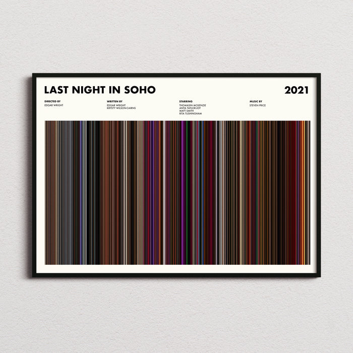 Last Night In Soho Movie Barcode Poster