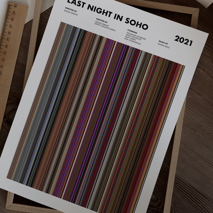 Last Night In Soho Movie Barcode Poster