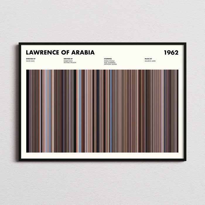 Lawrence of Arabia Movie Barcode Poster