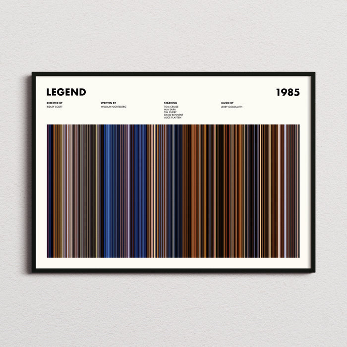 Legend 1985 Movie Barcode Poster