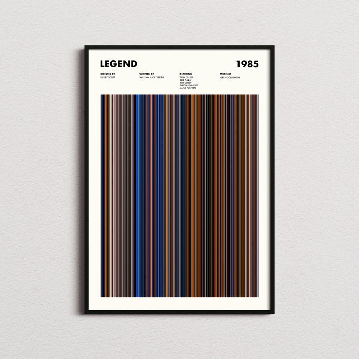 Legend 1985 Movie Barcode Poster