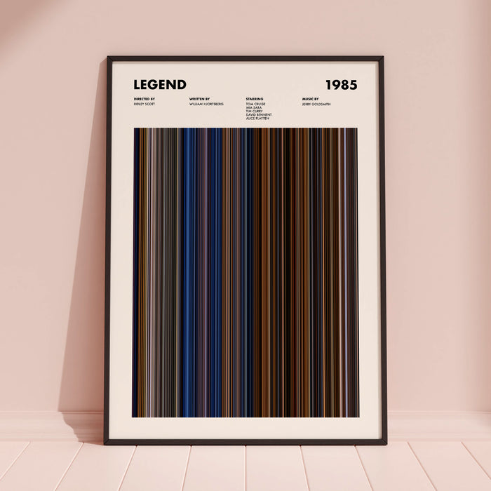 Legend 1985 Movie Barcode Poster