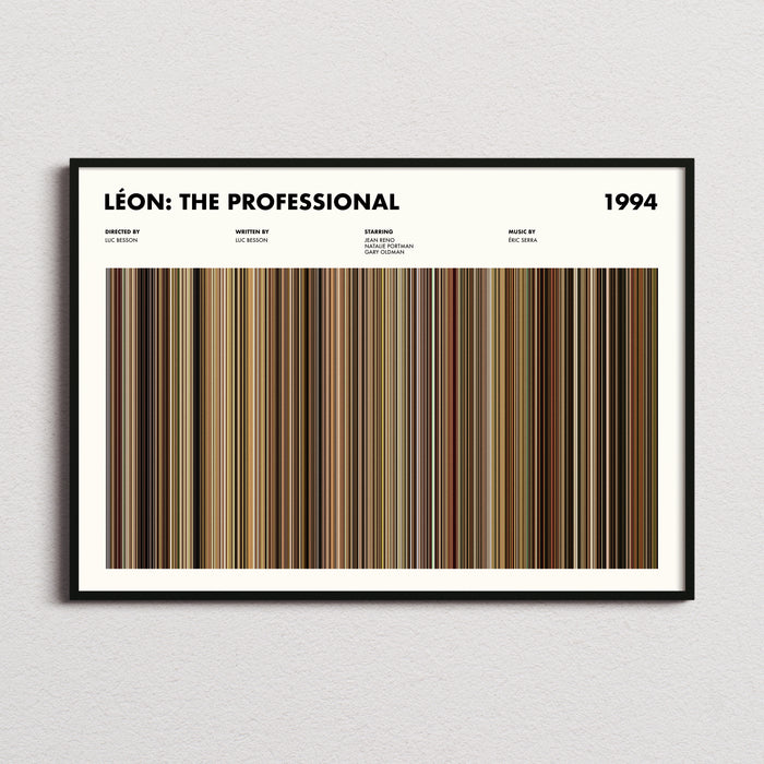 Léon: The Professional Movie Barcode Poster