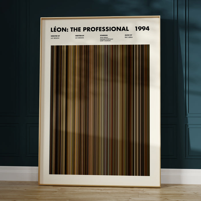 Léon: The Professional Movie Barcode Poster