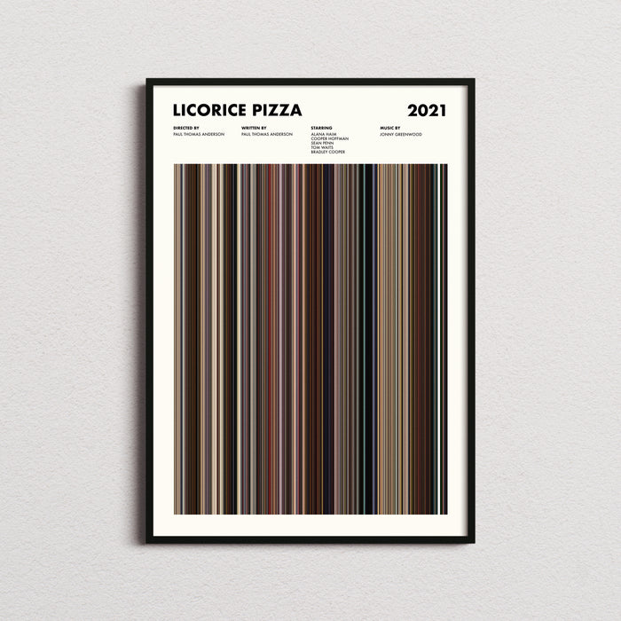 Licorice Pizza Movie Barcode Movie Barcode Poster