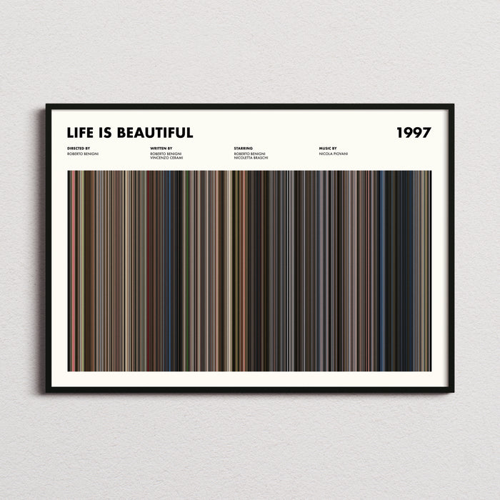 Life Is Beautiful Movie Barcode Poster