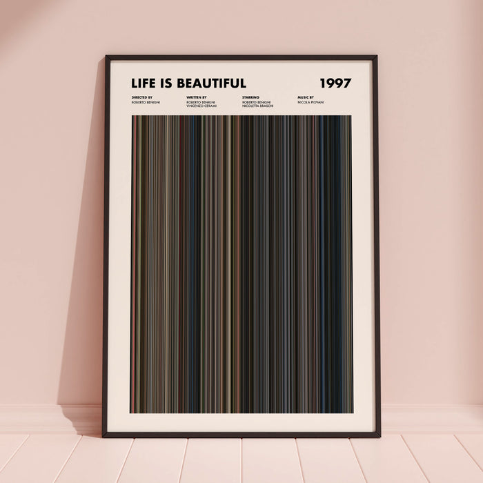 Life Is Beautiful Movie Barcode Poster