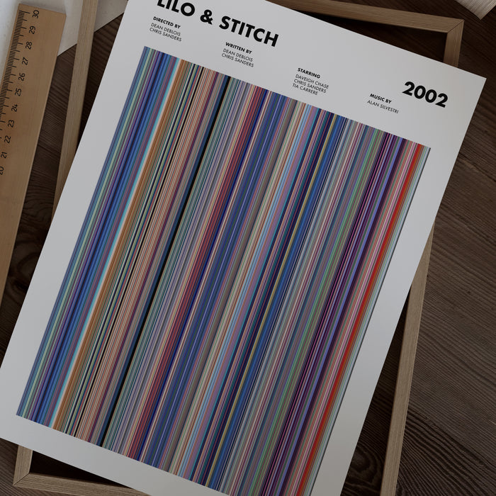 Lilo and Stitch Movie Barcode Poster