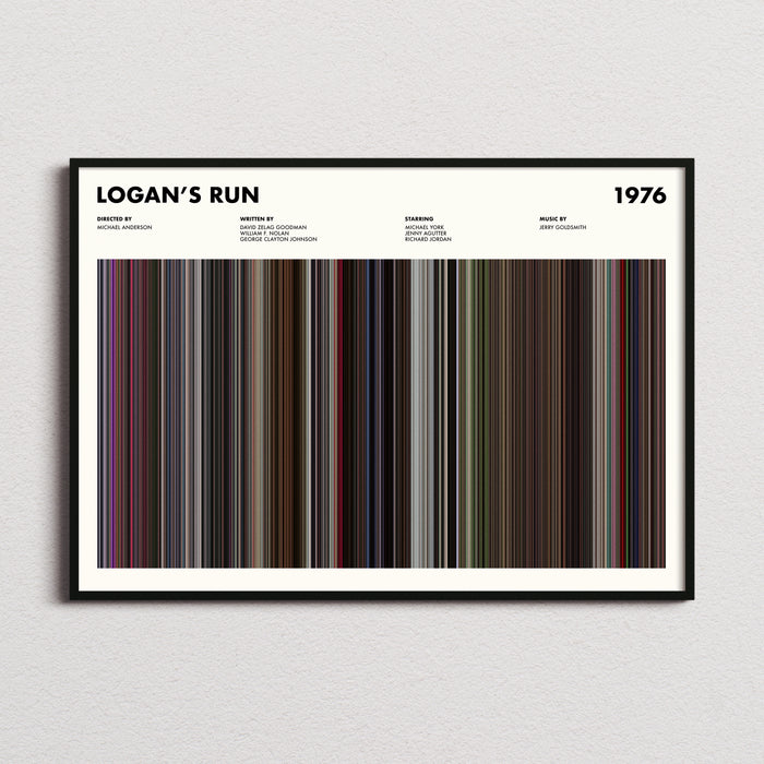 Logan's Run Movie Barcode Poster