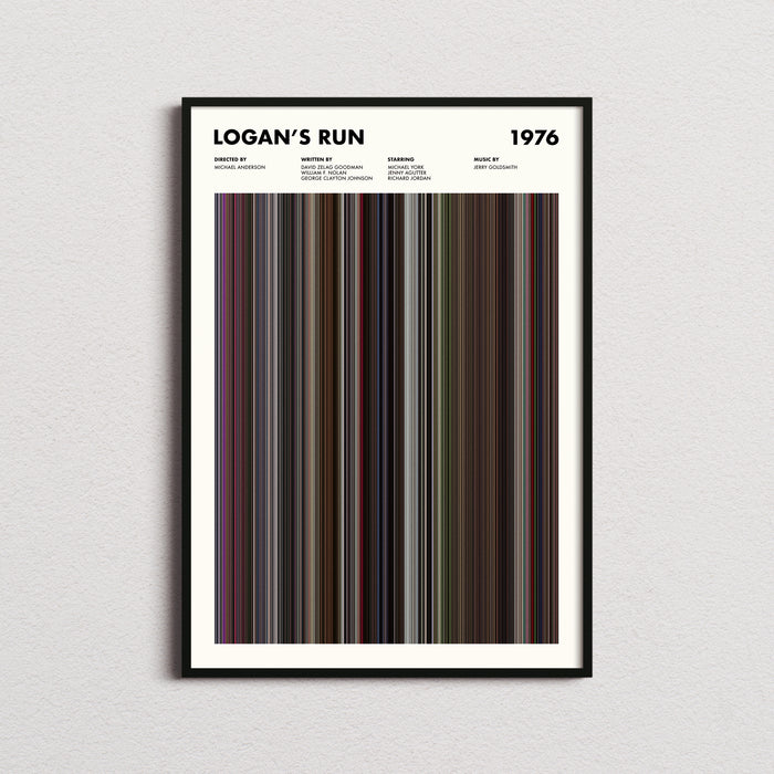 Logan's Run Movie Barcode Poster