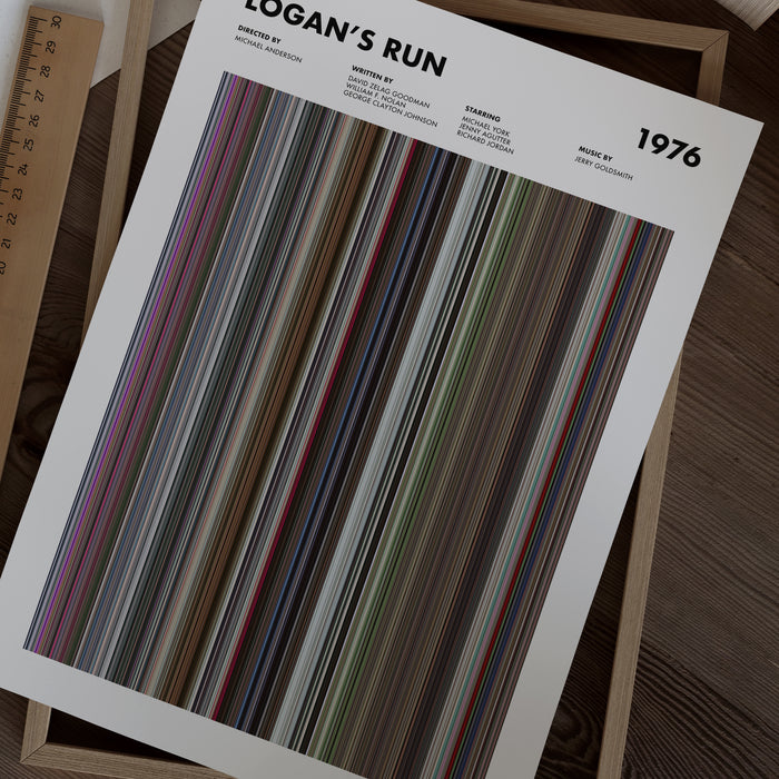 Logan's Run Movie Barcode Poster