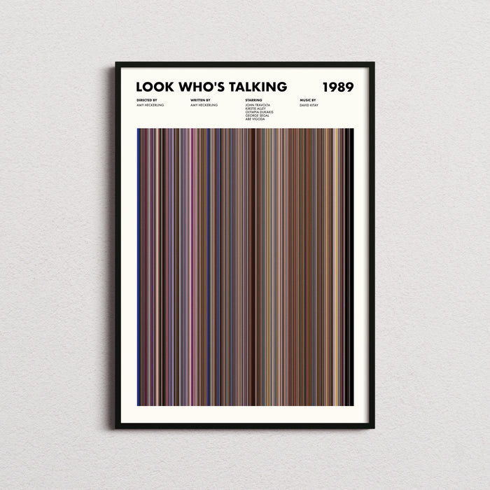 Look Who's Talking Movie Barcode Poster