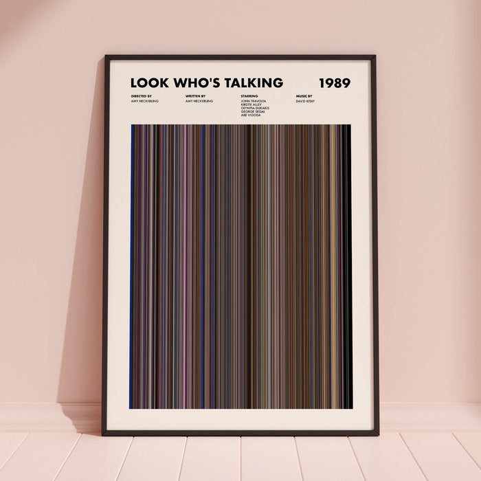 Look Who's Talking Movie Barcode Poster