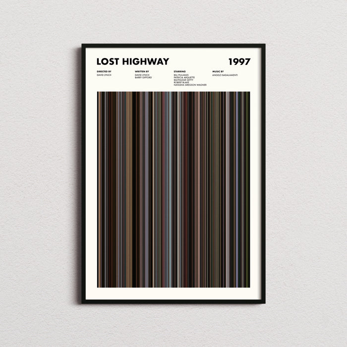 Lost Highway Movie Barcode Movie Barcode Poster