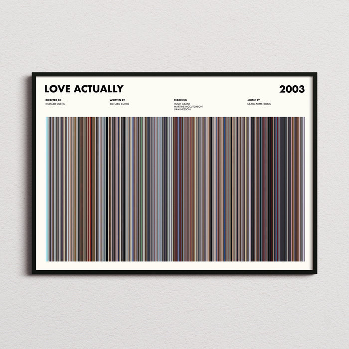 Love Actually Movie Barcode Poster