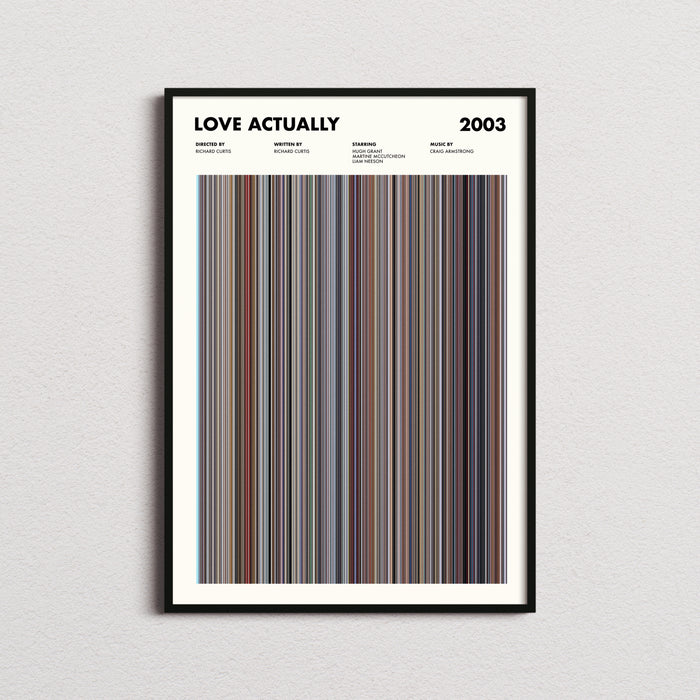 Love Actually Movie Barcode Poster