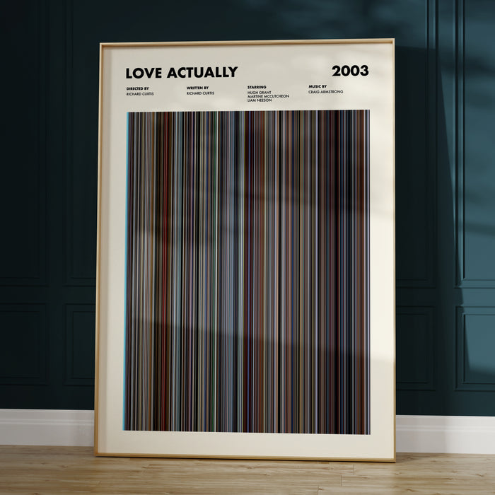 Love Actually Movie Barcode Poster