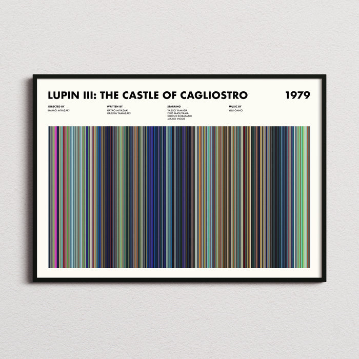 Lupin III: The Castle of Cagliostro Movie Barcode Poster