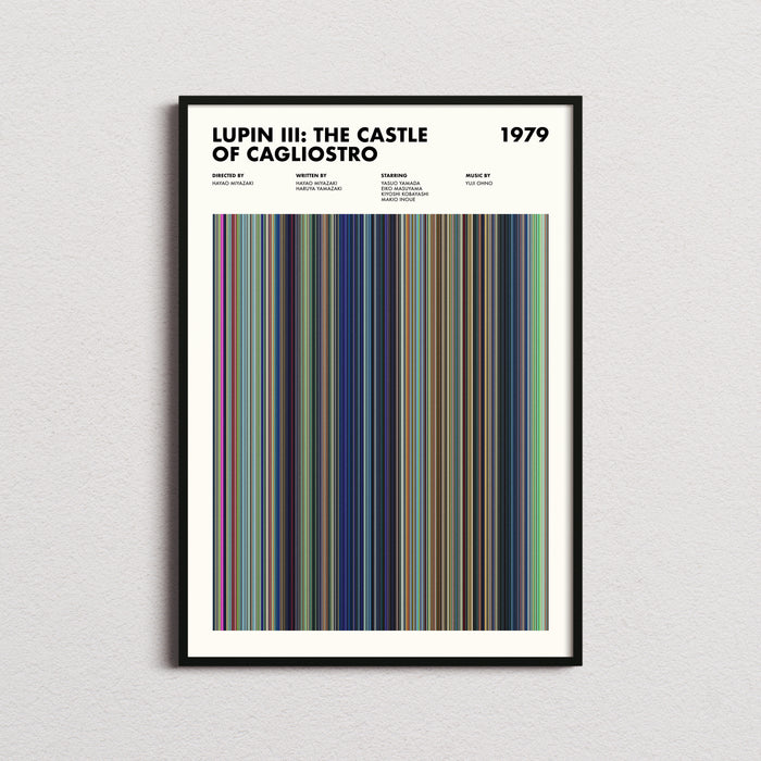 Lupin III: The Castle of Cagliostro Movie Barcode Poster