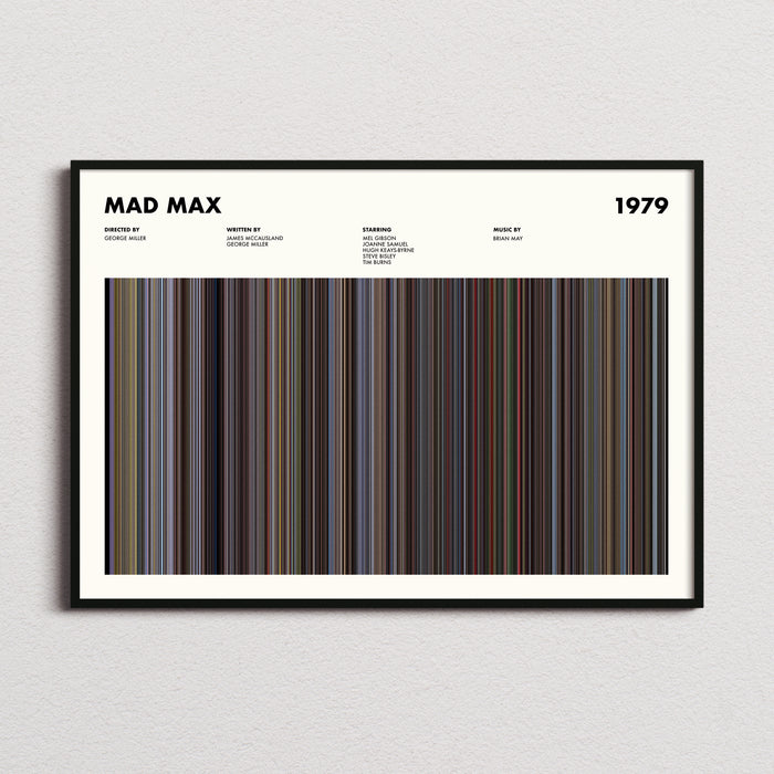 Mad Max 1979 Movie Barcode Poster