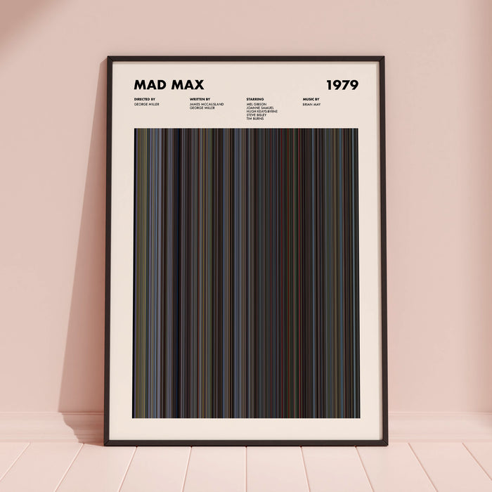 Mad Max 1979 Movie Barcode Poster