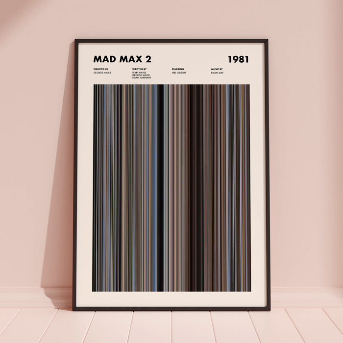 Mad Max 2 Movie Barcode Movie Barcode Poster