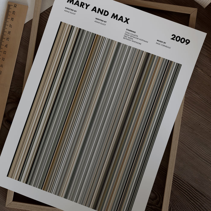 Mary and Max Movie Barcode Poster