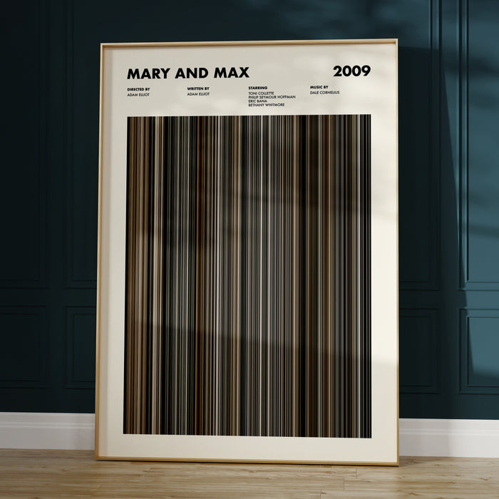 Mary and Max Movie Barcode Poster