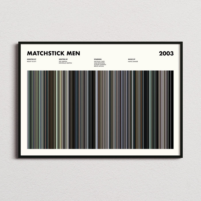 Matchstick Men Movie Barcode Poster