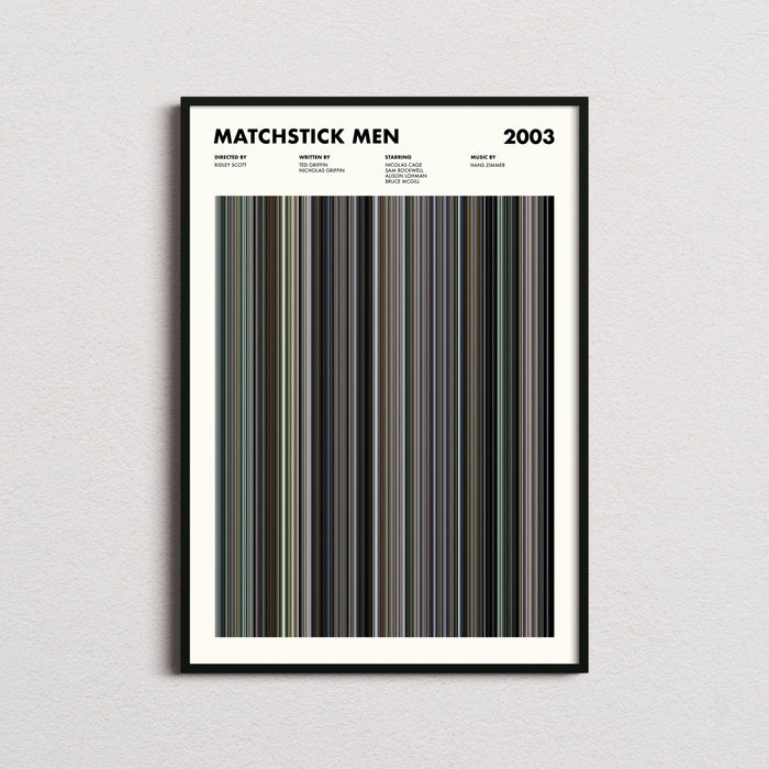 Matchstick Men Movie Barcode Poster