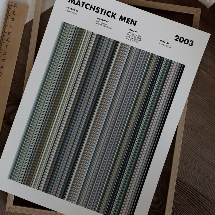Matchstick Men Movie Barcode Poster