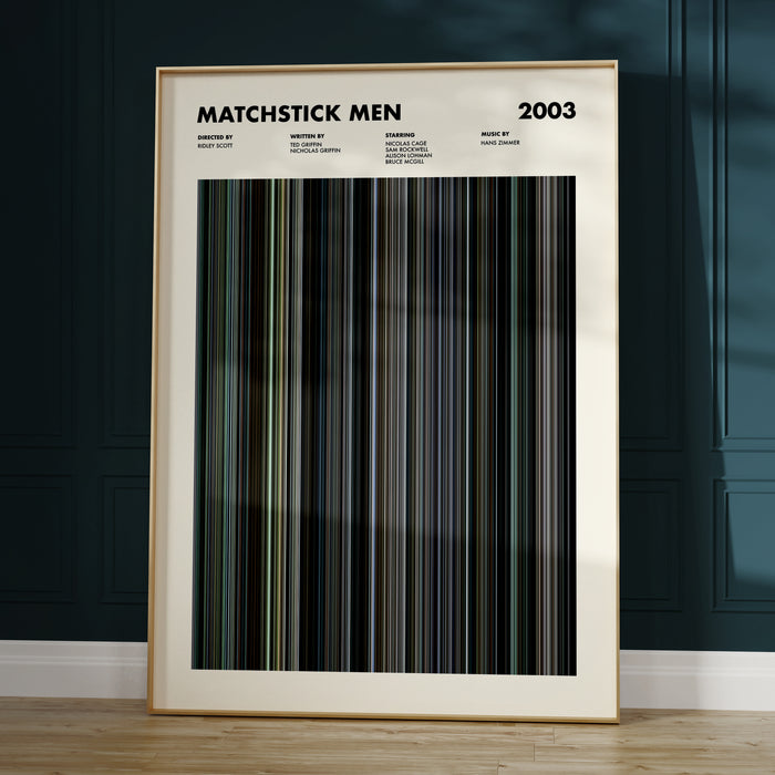 Matchstick Men Movie Barcode Poster