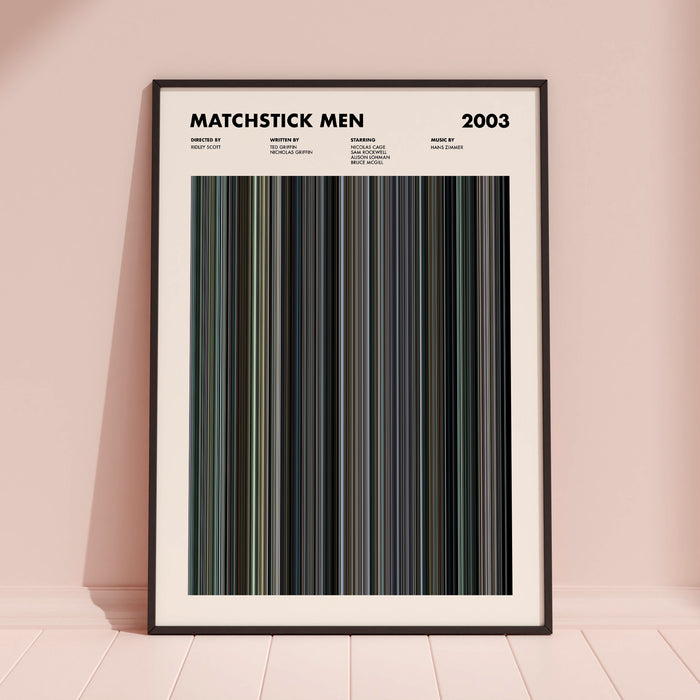 Matchstick Men Movie Barcode Poster