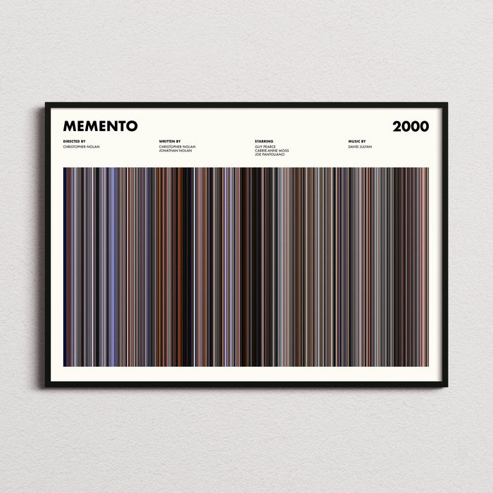 Memento Movie Barcode Poster