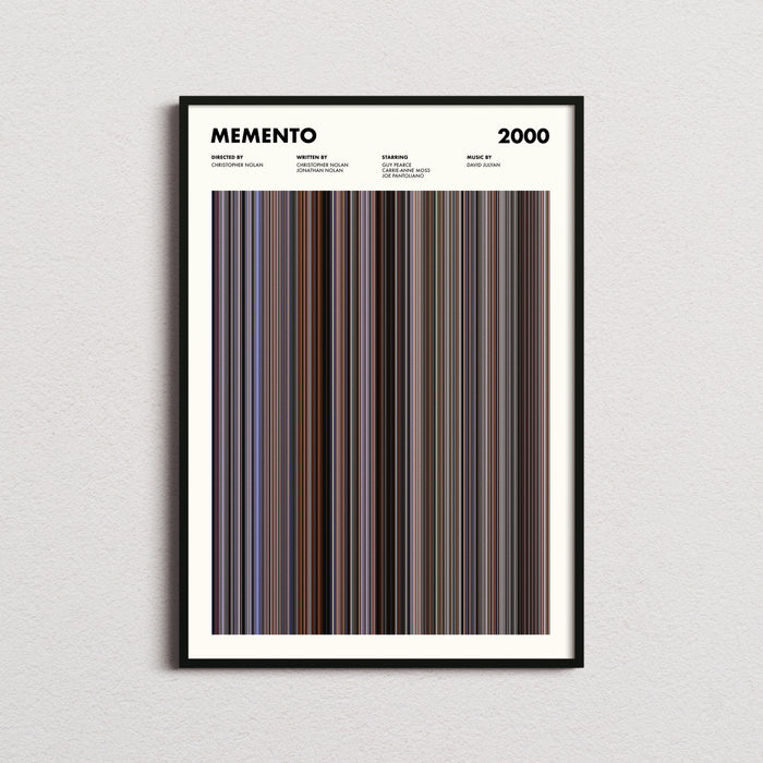 Memento Movie Barcode Poster