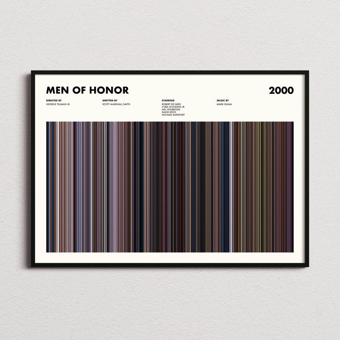 Men Of Honor Movie Barcode Poster