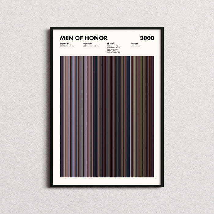 Men Of Honor Movie Barcode Poster