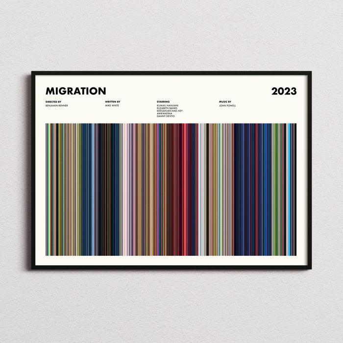 Migration Movie Barcode Poster