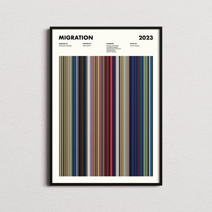 Migration Movie Barcode Poster