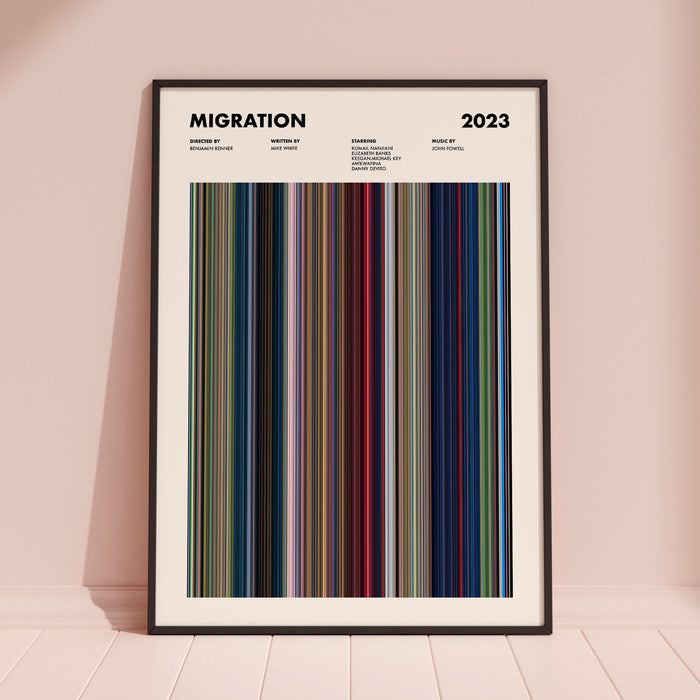 Migration Movie Barcode Poster