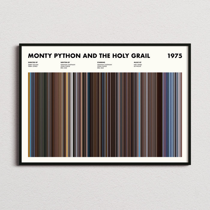 Monty Python and the Holy Grail Movie Barcode Poster