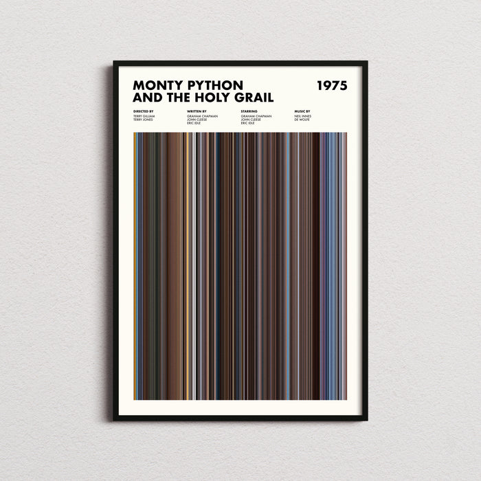 Monty Python and the Holy Grail Movie Barcode Poster