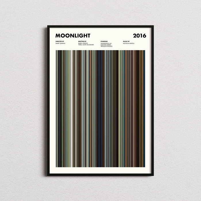 Moonlight Movie Barcode Poster