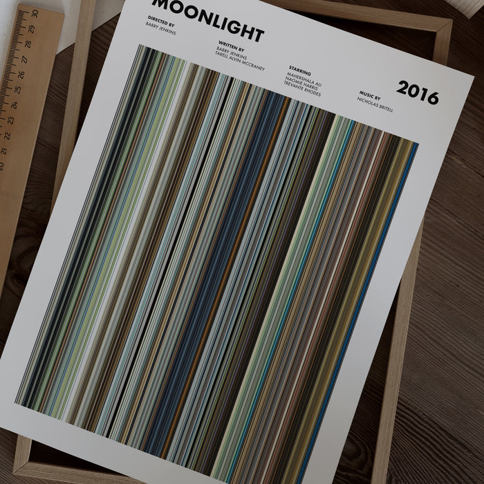 Moonlight Movie Barcode Poster