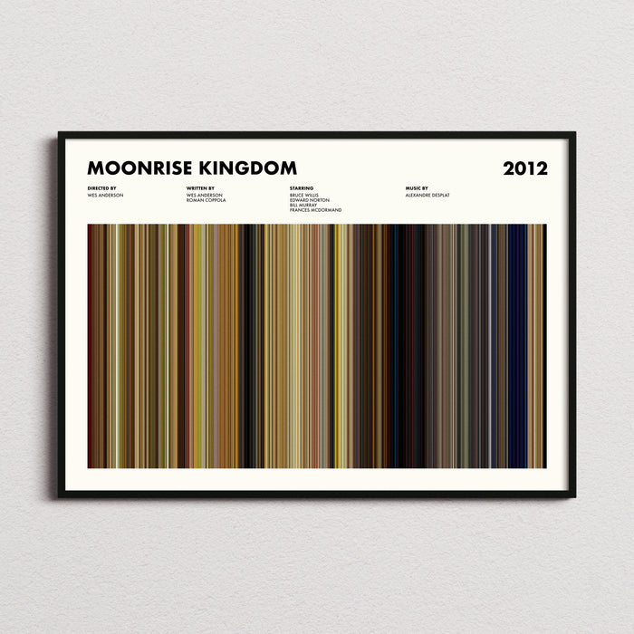 Moonrise Kingdom Movie Barcode Poster