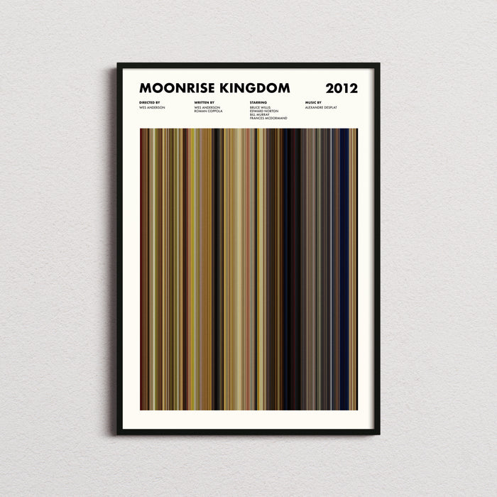 Moonrise Kingdom Movie Barcode Poster